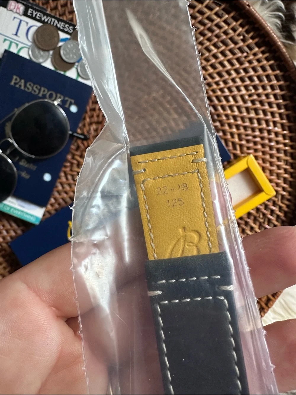 Breitling “Darkkar” 534X Black Calfskin Leather Watch Strap New in Box